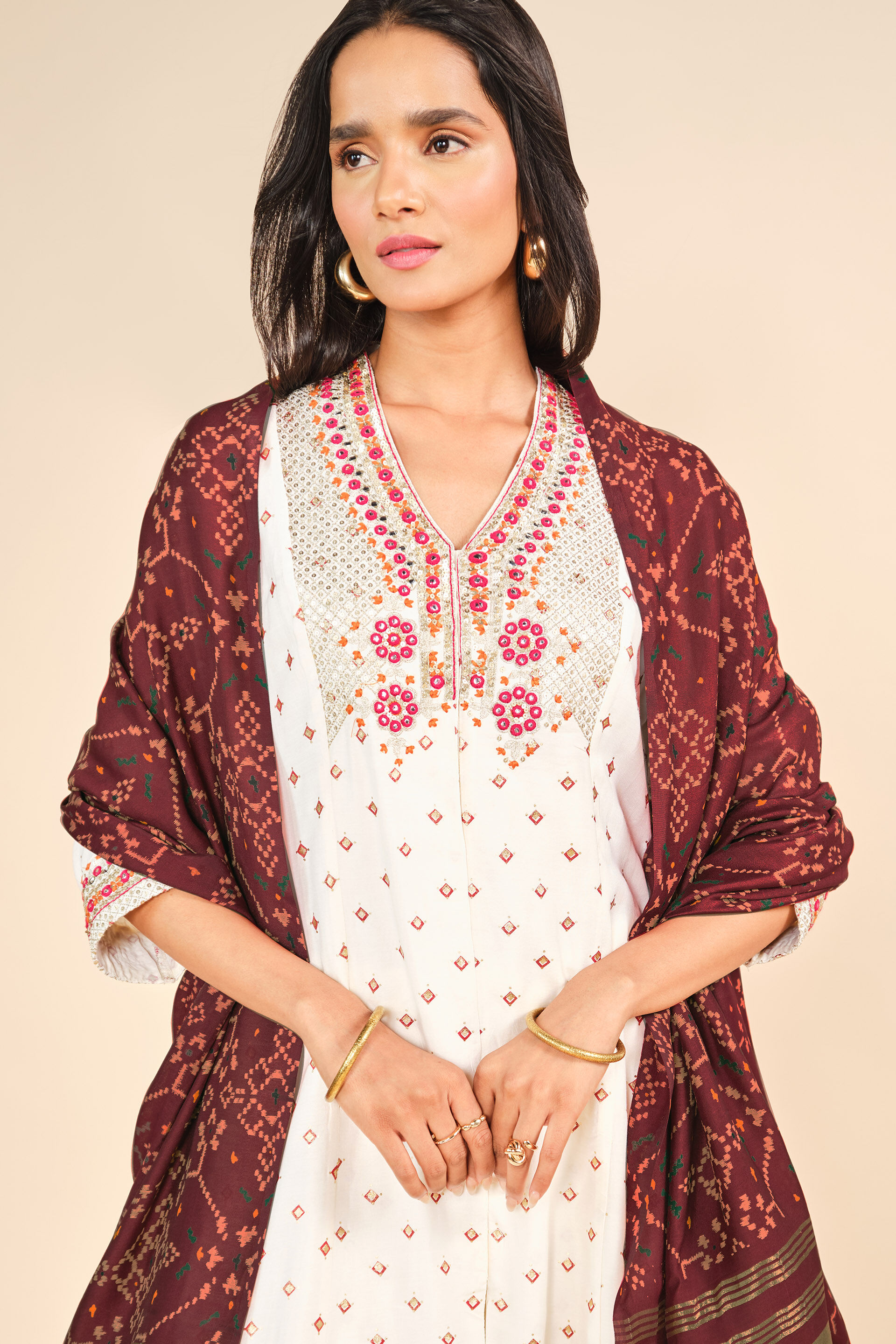 Hans Kurta Set, Off White, image 5